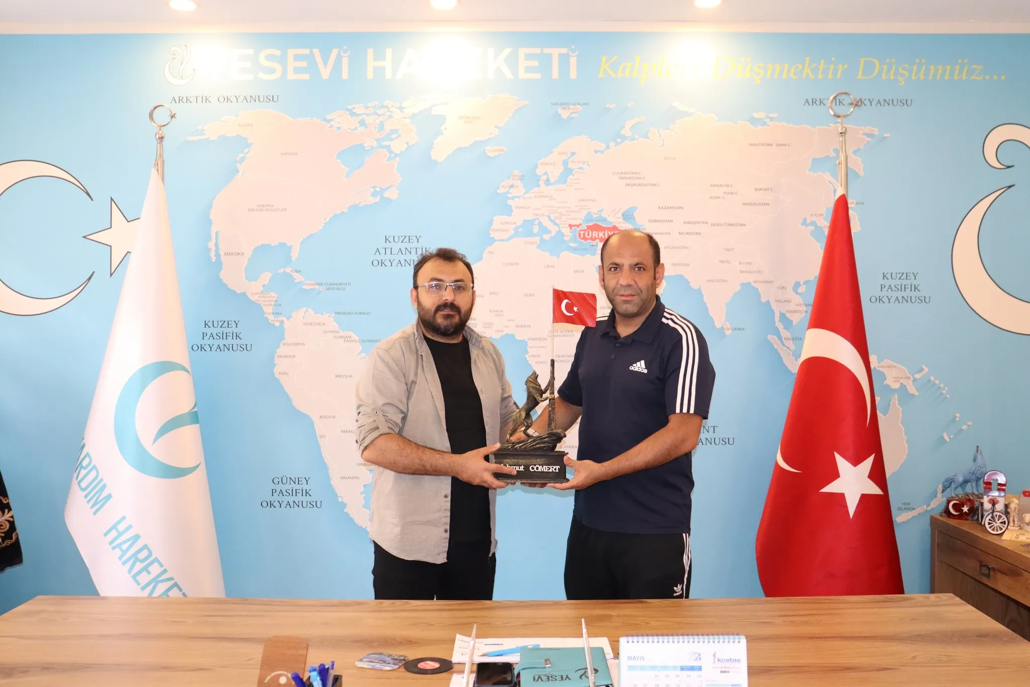 Kahramanmaraş Heyeti ve Güreş Şampiyonları Genel Başkanımızı Ziyaret Etti