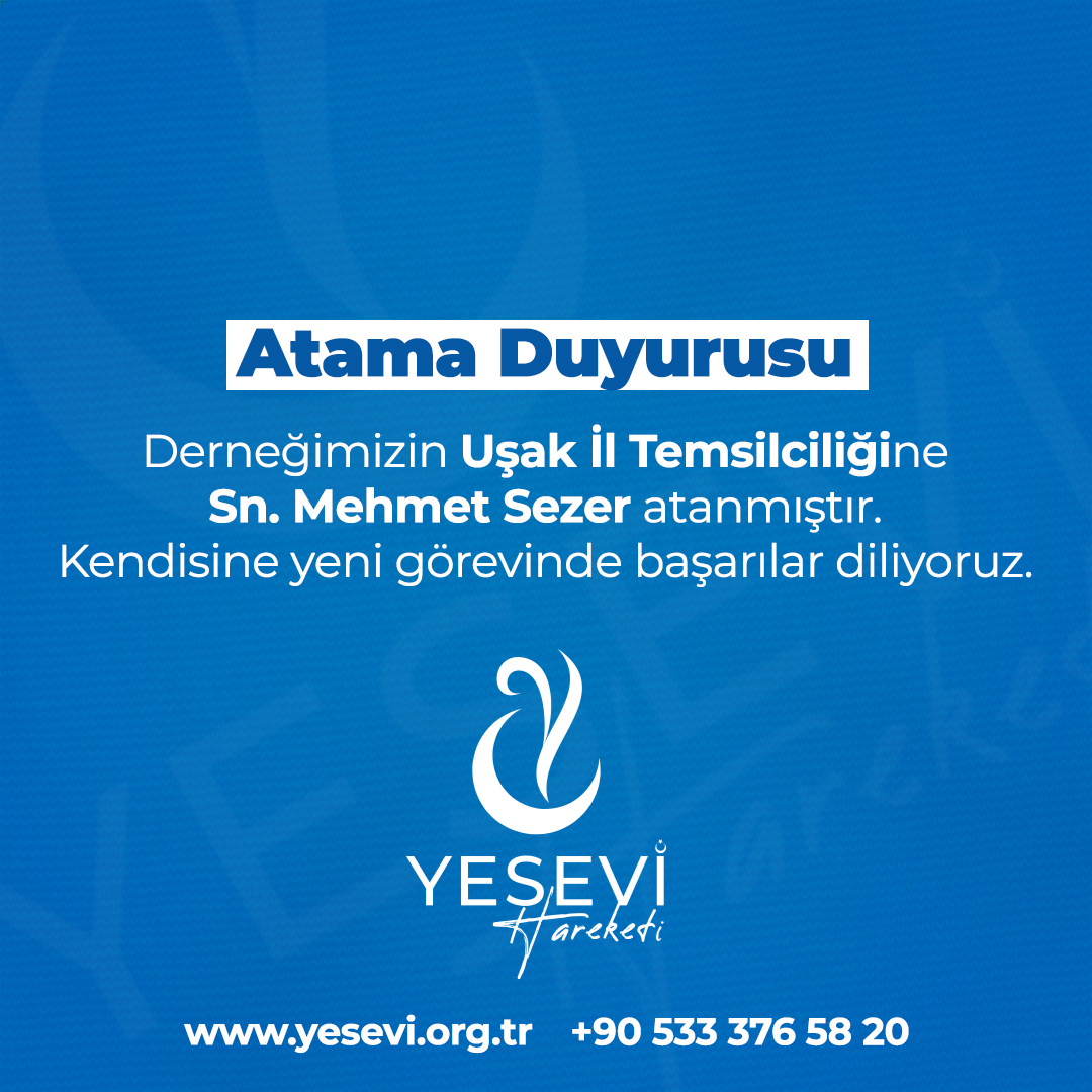 Yesevi Hareketi, Uşak ve Burdur İl Temsilcilerini Atadı
