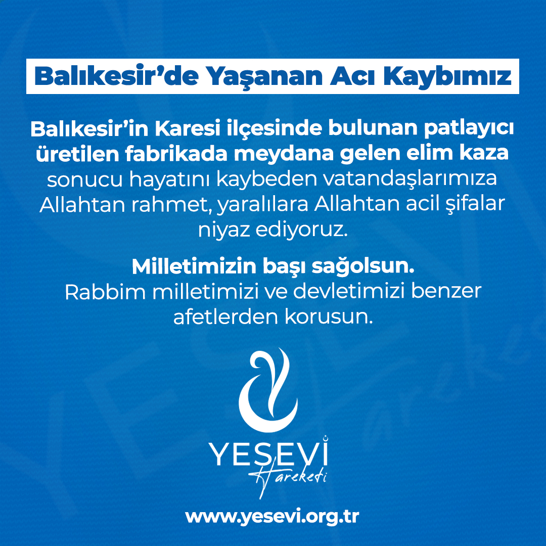 Balıkesir’de Yaşanan Acı Kaybımız